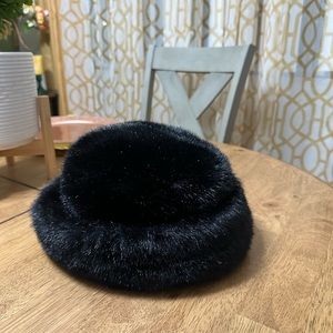 Faux Vintage black bucket hat
